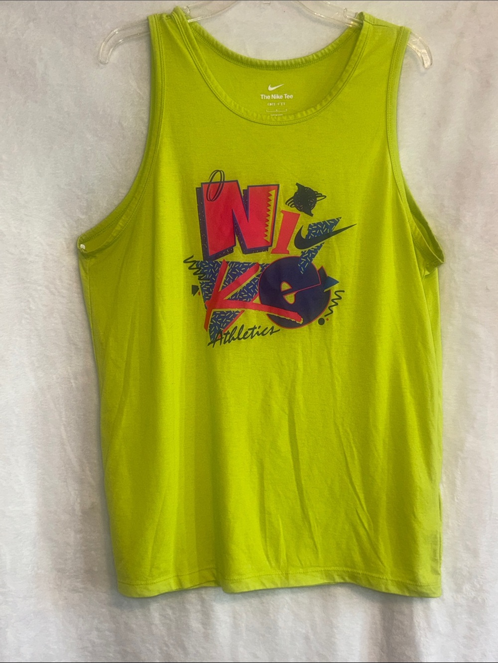 Nike Bright Lime Graphic Athletic Tank Top